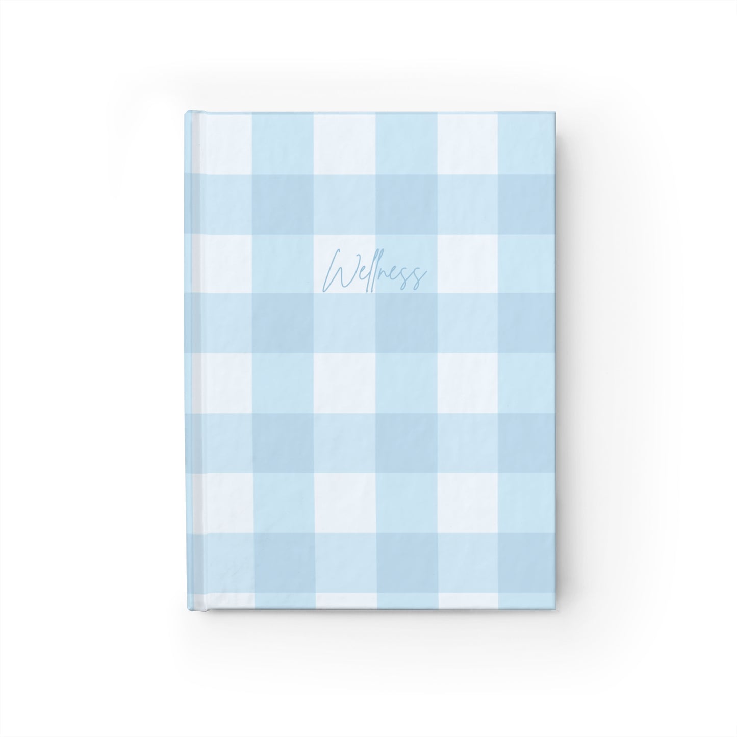Notebook | Blue Gingham Patterned Checkered Notebook - Perfect for Note-taking, Writing, Sketching, Gift for Students, Writers, Birthday