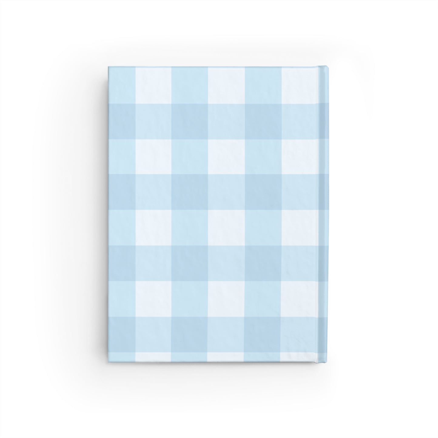 Notebook | Blue Gingham Patterned Checkered Notebook - Perfect for Note-taking, Writing, Sketching, Gift for Students, Writers, Birthday