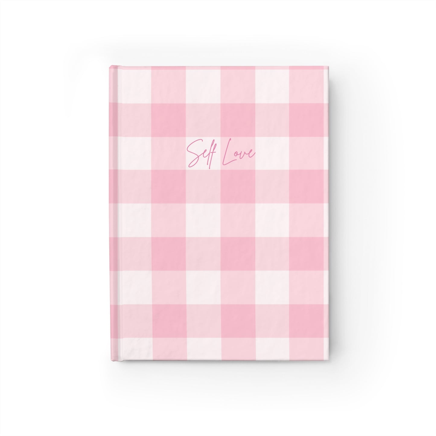 Notebook | Chic Pink Gingham Patterned Notebook - Self Love, Gratitude Notebook, Daily Planner, Gift for Her, Self-Care Journal
