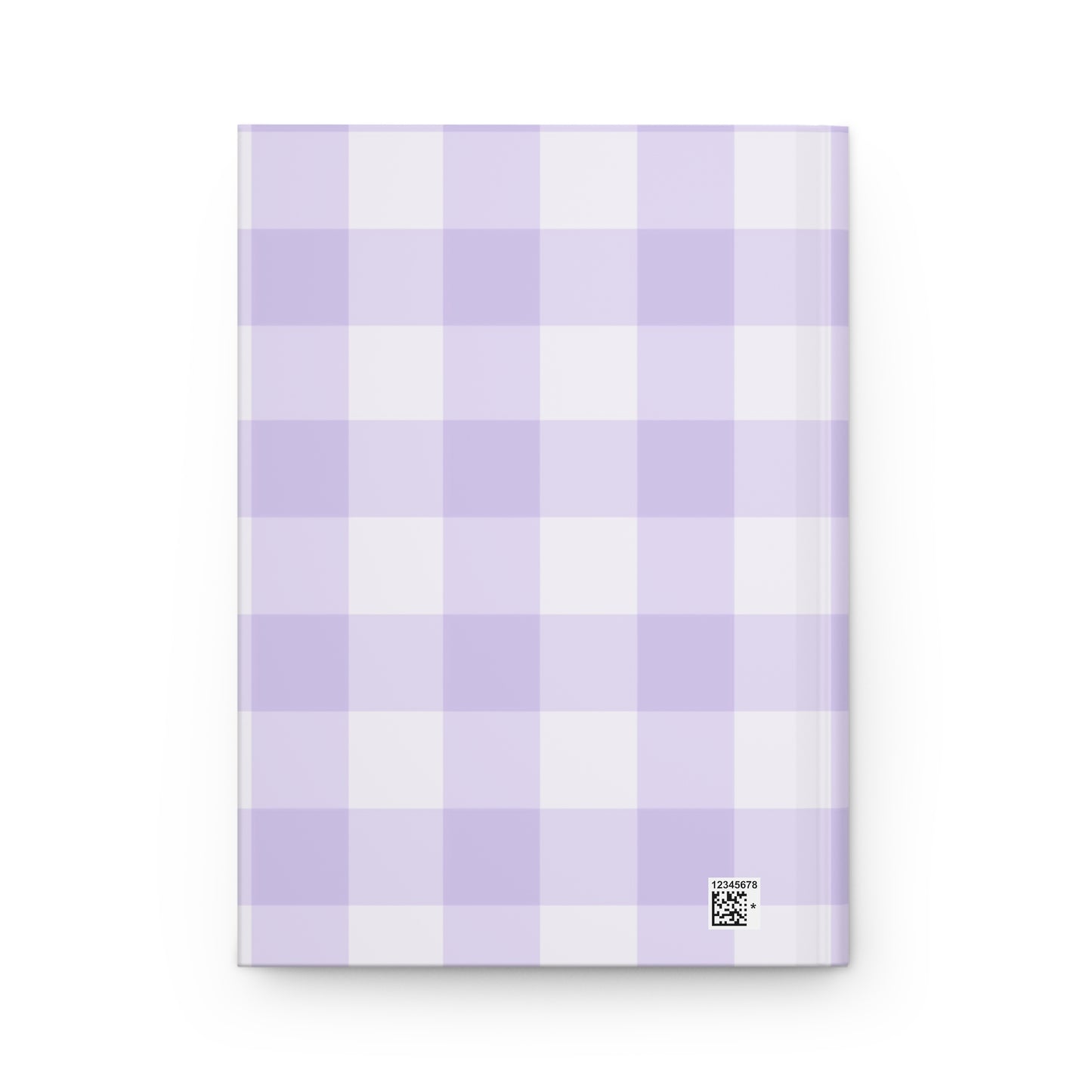 Notebook | Purple Manifesting Gingham Hardcover Notebook, Purple Check Notebook for School, Journal for Writers, Cute Planner