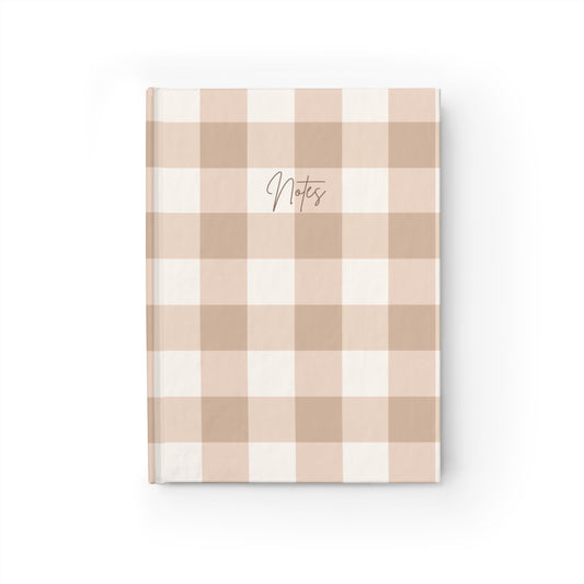 Notebook | Chic Ruled  Gingham Patterned Notebook - Elegant Notes Notebook, Perfect for Students and Creatives, Gift for Writers, Checkered Design, Daily Planner